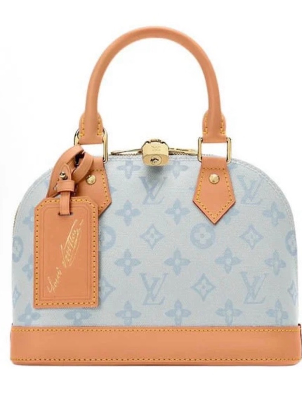 Louis Vuitton 130 yr Anniversary ALMA BB Light Blue Monogram Crossbody